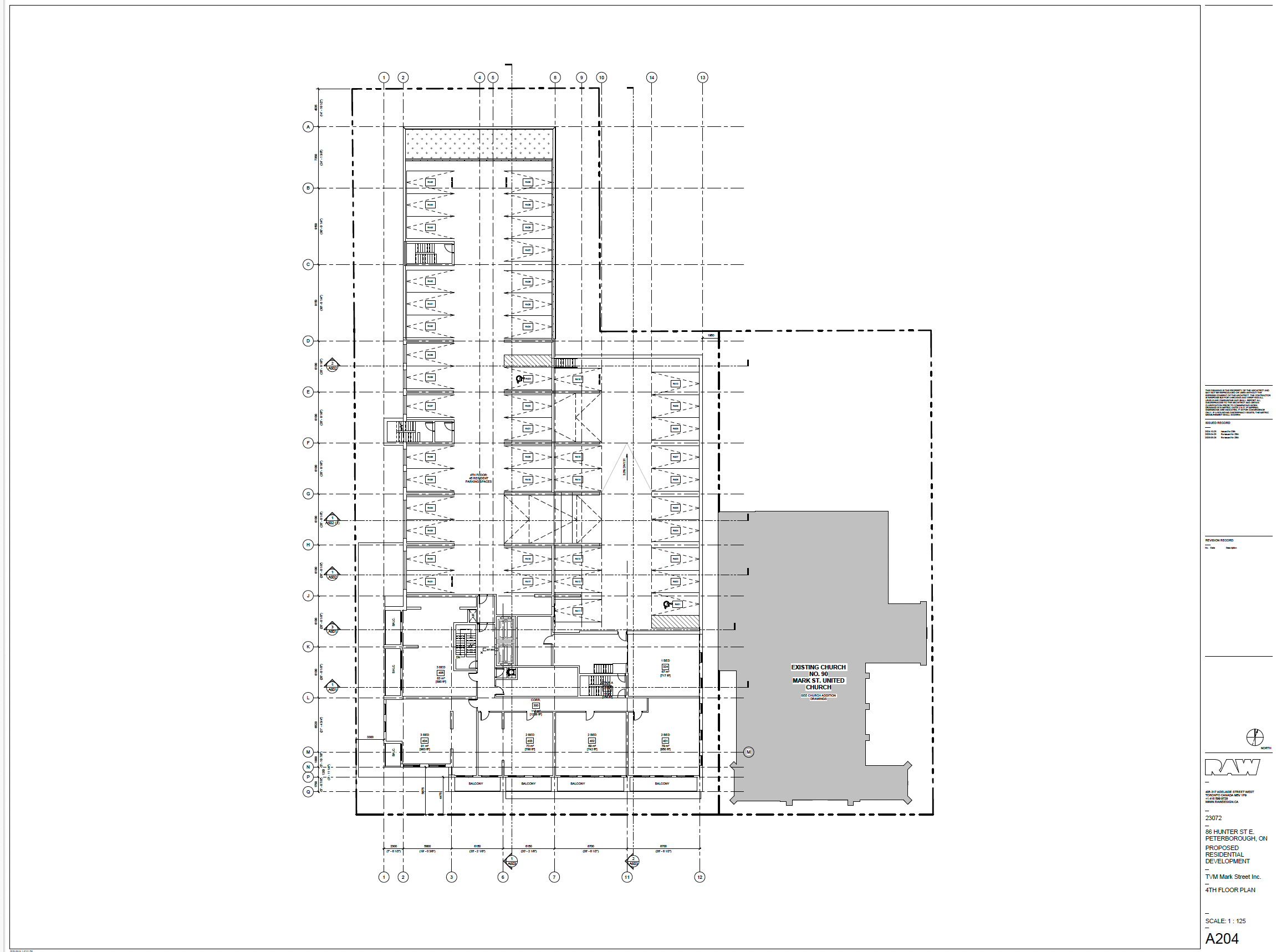 architectural drawing - fourth floor
