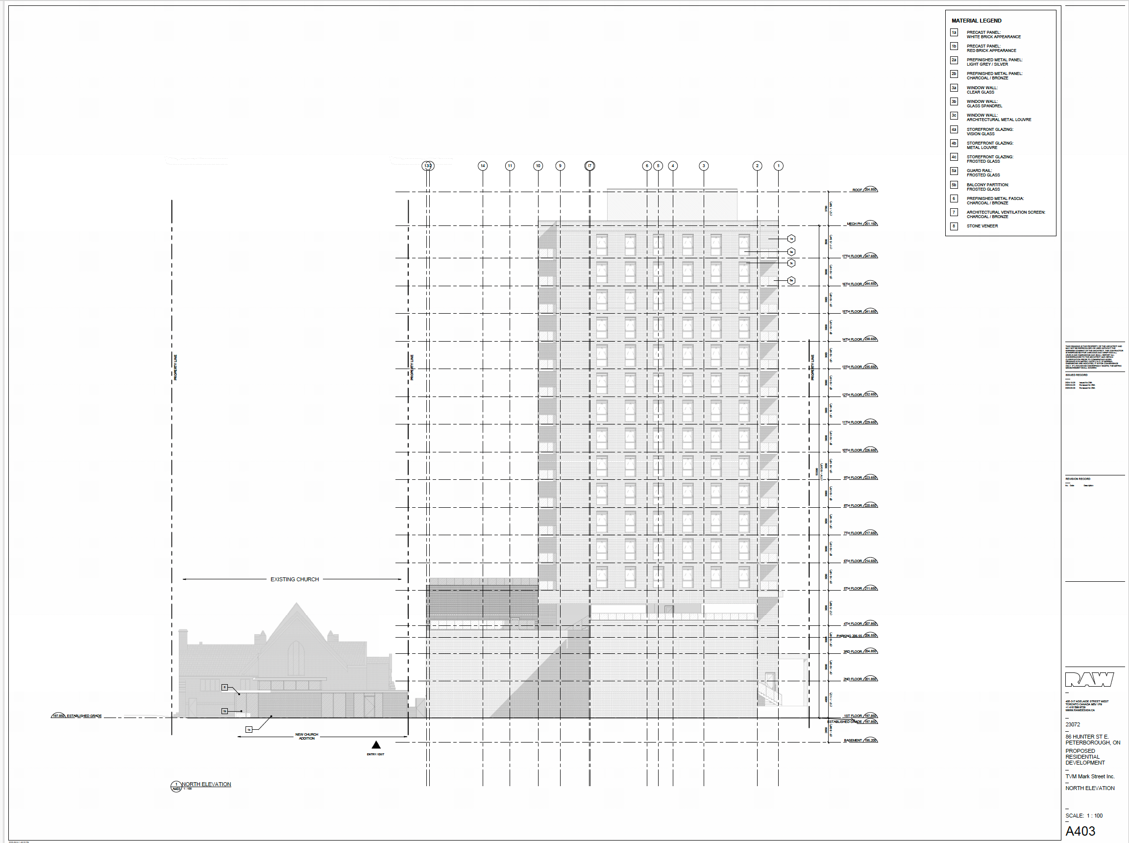 architectural drawing - north elevation