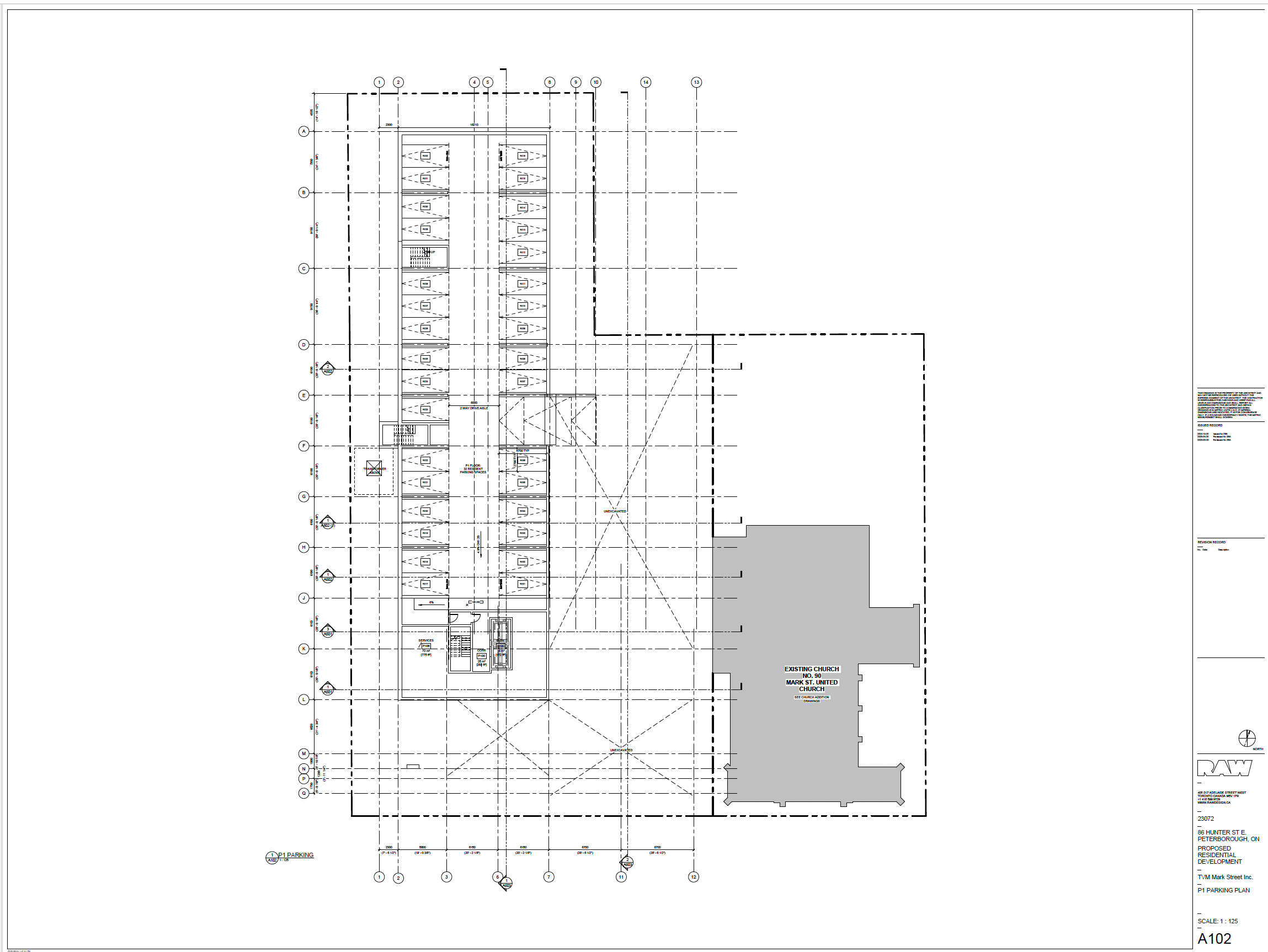 architectural drawing - parking